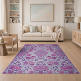 Purple Floral Vintage No. 5 Area Rug