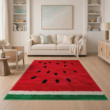 Fruit Pattern Multi-color and Patterns Watermelon Fruit Pattern Area Rug