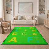 Vibrant Multi-Color Alphabet Letters Kids Rug