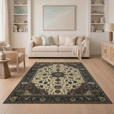 Exquisite Traditional Persian Navy Blue Area Rug