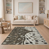 Brown Tan Arrow Burst Area Rug