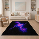 Purple Nebula Explosion Area Rug