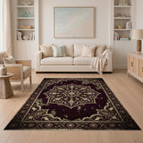 Vintage Purple Mandala Persian Area Rug