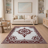 Red Ornate Red Medallion Traditional Persian Rug