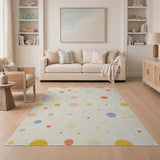 Multi-color and Patterns Playful Multi-Color Polka Dot Area Rug