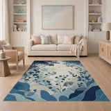 Blue Forest Silhouette Area Rug