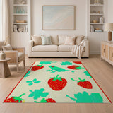 Whimsical Strawberry Frog Area Rug