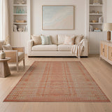 Heritage Tribal Terracotta Geometric Heritage Tribal Rug