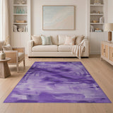 Purple Brushstroke Abstract Area Rug