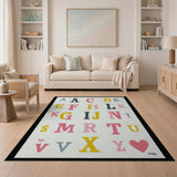 Playful Multi-Color Alphabet ABC Kids Rug