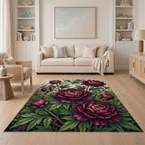 Pink Vintage Pink Peony Bouquet Area Rug