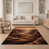 Southwestern Canyon Sunset River Area Rug
