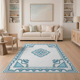 Blue Persian Medallion Area Rug