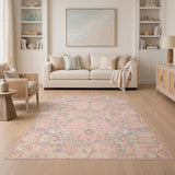 Pink Floral Vintage No. 15 Area Rug