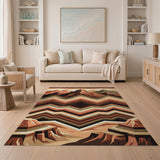 Southwestern Mountain Peaks Zigzag Area Rug