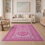 Heritage Tribal Pink Vibrant Pink Heritage Tribal Area Rug