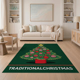 Traditional Christmas Tree Area Rug