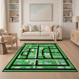 Multi-color and Patterns Kids Cartoon City Street Map Play Rug