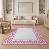 Pink Heritage Tribal Border Area Rug