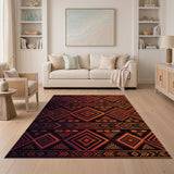 Heritage Tribal Orange Geometric Area Rug