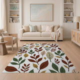 Autumn Leaves Multi-Color Botanical Area Rug