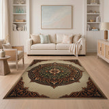 Multi-color and Patterns Ornate Floral Mandala Area Rug