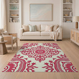 Exquisite Red Floral Medallion Persian Rug