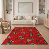 Vibrant Red Beach Lounger Watermelon Pattern Rug