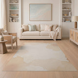 Beige Watercolor Abstract Area Rug