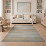 Woven Beige Neutral Geometric Area Rug
