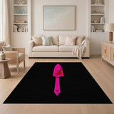 Edgy Pink Knife Blood Splatter Area Rug