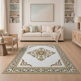 Traditional Persian Ornate Gold Medallion Area Rug