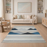 Blue Mountain Geometric Area Rug