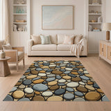 Pebble Beach Stone Mosaic Area Rug
