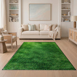 Plush Green Grass Shag Area Rug