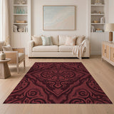 Intricate Red Persian Motif Area Rug