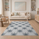 Snowflake Lattice Geometric Area Rug