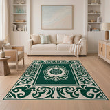 Traditional Persian Ornate Emerald Green Medallion Area Rug