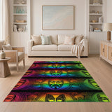 Rainbow Theater Masks Area Rug