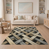 Interwoven Neutral Basket Weave Rug