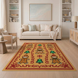 Multi-color and Patterns Festive Gingerbread Men Christmas Area Rug