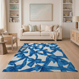 Whimsical Blue Bows Area Rug