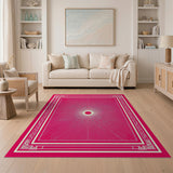 Pink Sunburst Geometric Southwestern Rug