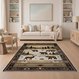 Southwestern Elk Bear Mountain Landscape Rug