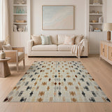 Neutral Geometric Diamond Area Rug