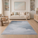 Serene Grey Ombre Cloud Area Rug