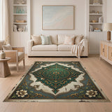 Emerald Medallion Persian Area Rug