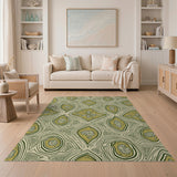 Geometric Modern Beige Geometric Abstract Area Rug