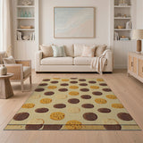 Vintage Chocolate Chip Cookie Pattern Area Rug
