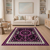 Pink Ornate Pink Mandala Floral Area Rug